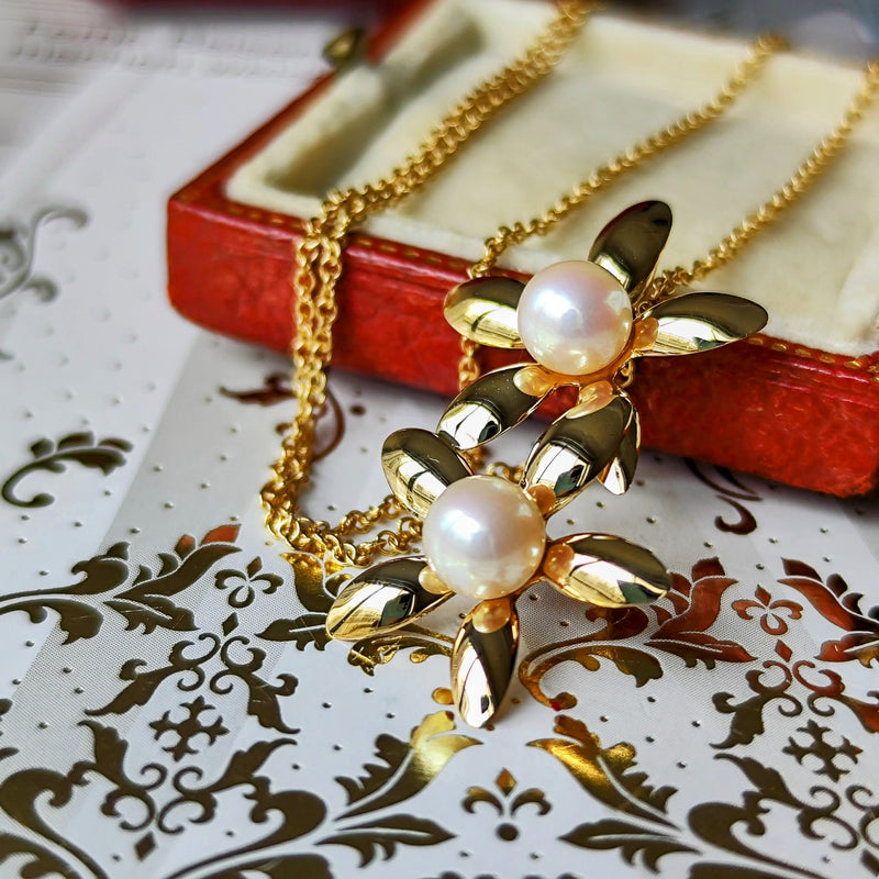 TASAKI 田崎真珠 あこや真珠 フラワー ペンダントトップ