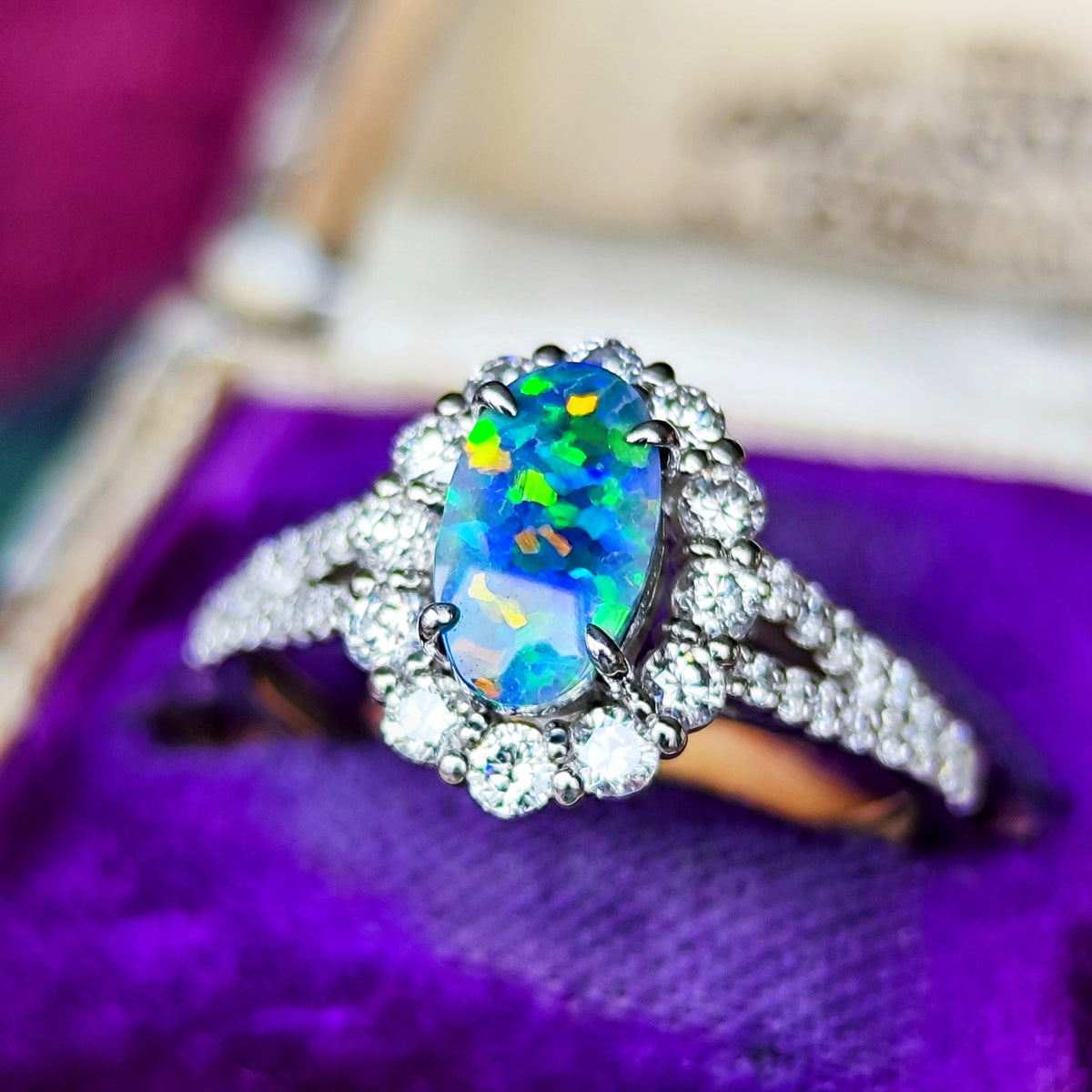 お値下げ】天然ブラックオパール オーストラリア産 天然ダイヤモンド