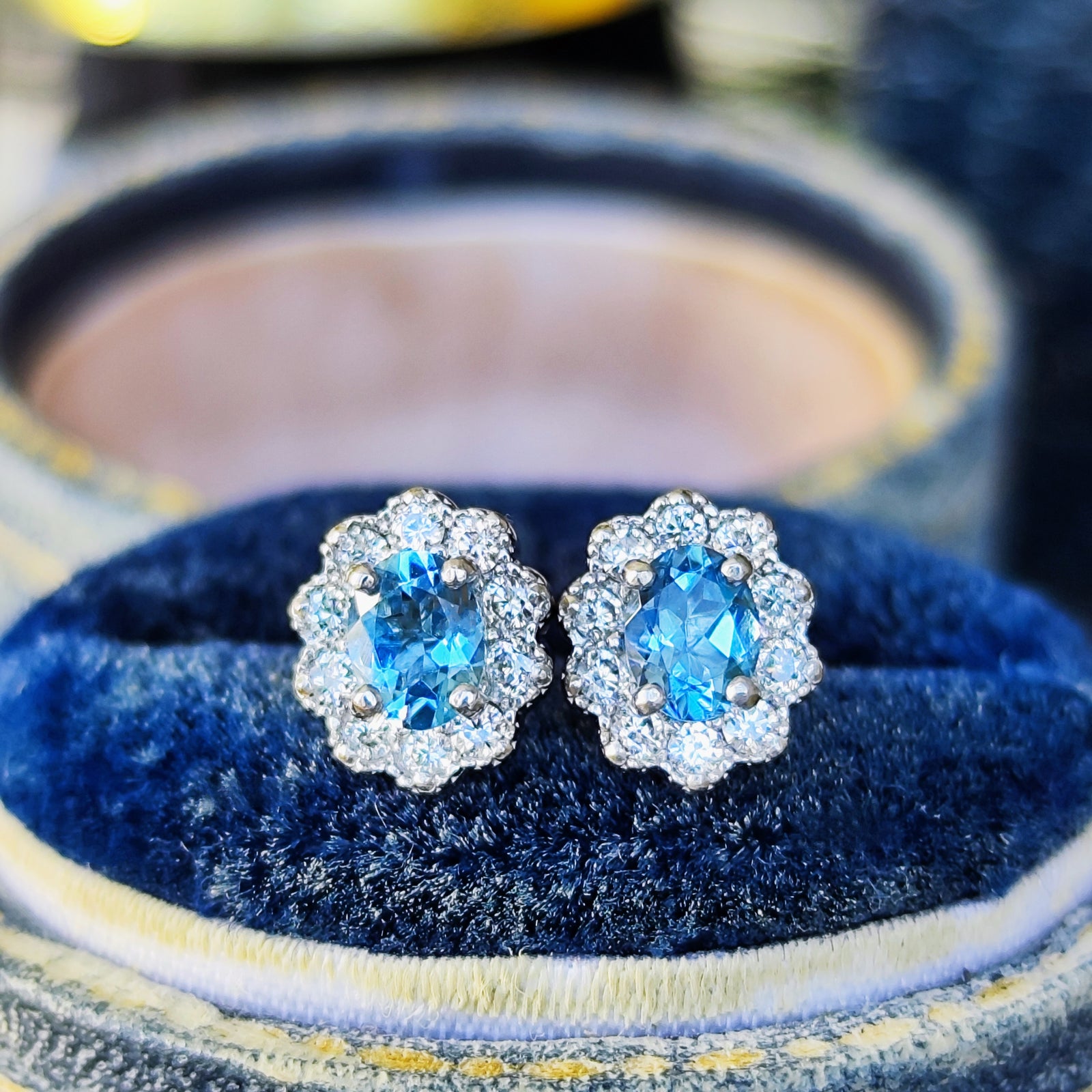 天然アクアマリン 天然ダイヤモンド ピアス – Mico宝飾店