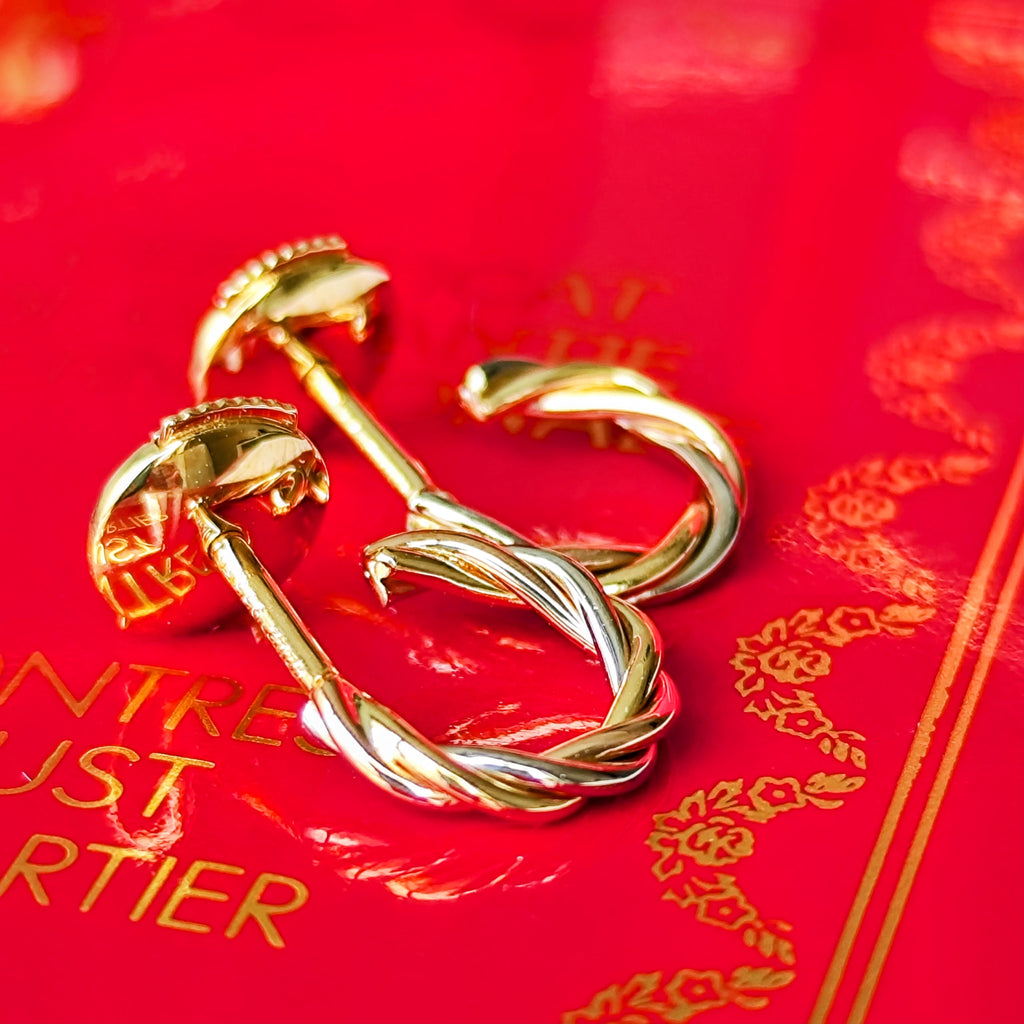 Cartier カルティエ トリニティピアス スリーカラー 18金