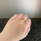 天然スペサルティンガーネット 天然ダイヤモンド 18金リング