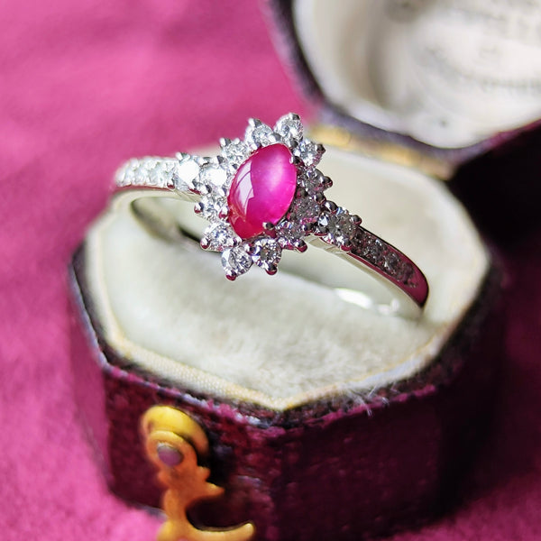 【お値下げ】天然スタールビー 天然ダイヤモンド リング