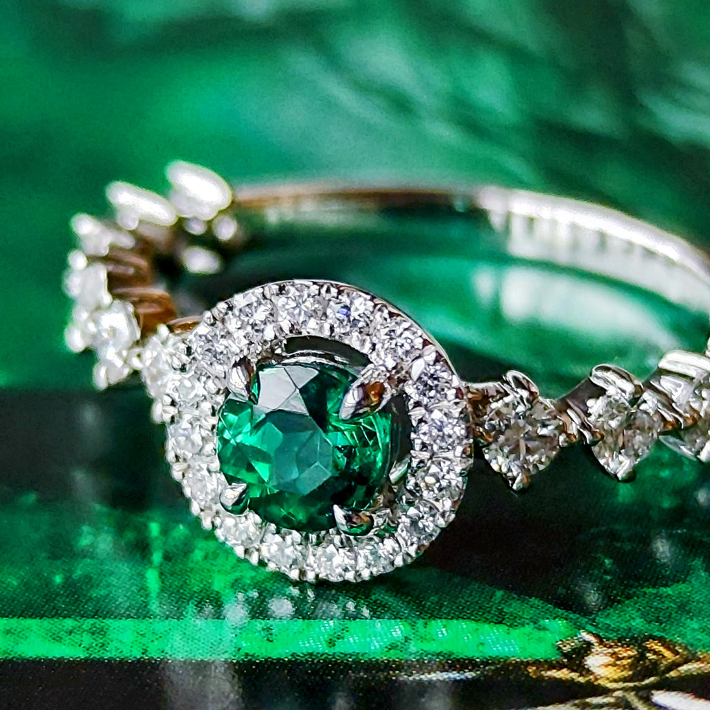 Asprey アスプレイ 天然エメラルド 天然ダイヤモンド リング