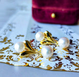 MIKIMOTO ミキモト あこや真珠 ハートモチーフ イヤリング