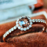 【ローズカット】天然ブラウンダイヤモンド リング