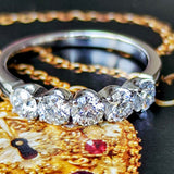 MIKIMOTO ミキモト 天然ダイヤモンド 0.74ct ハーフエタニティリング