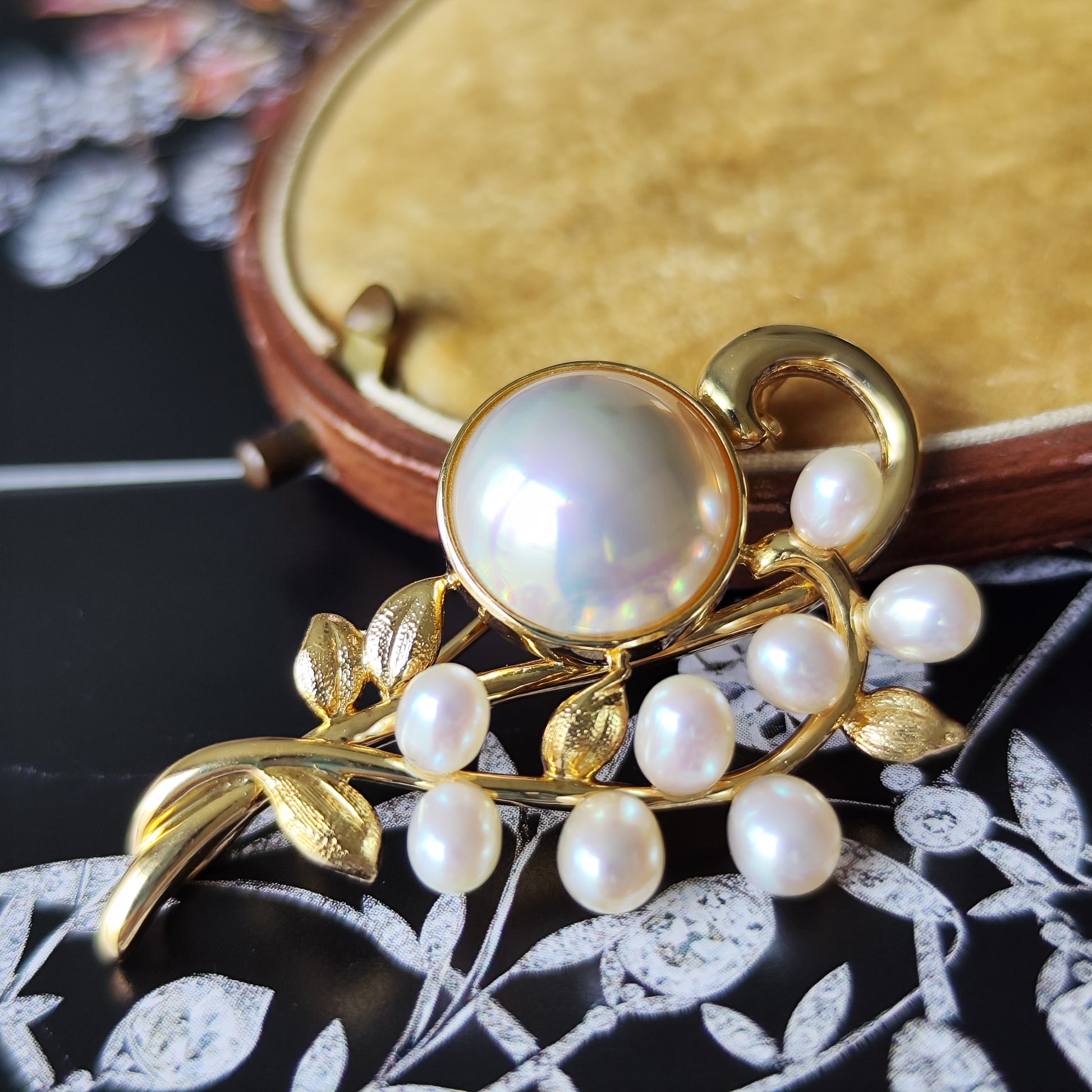 TASAKI 田崎真珠 マベパール 淡水真珠 ブローチ 兼 ペンダントトップ