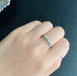 【マルチカラーリング】天然石 プラチナリング