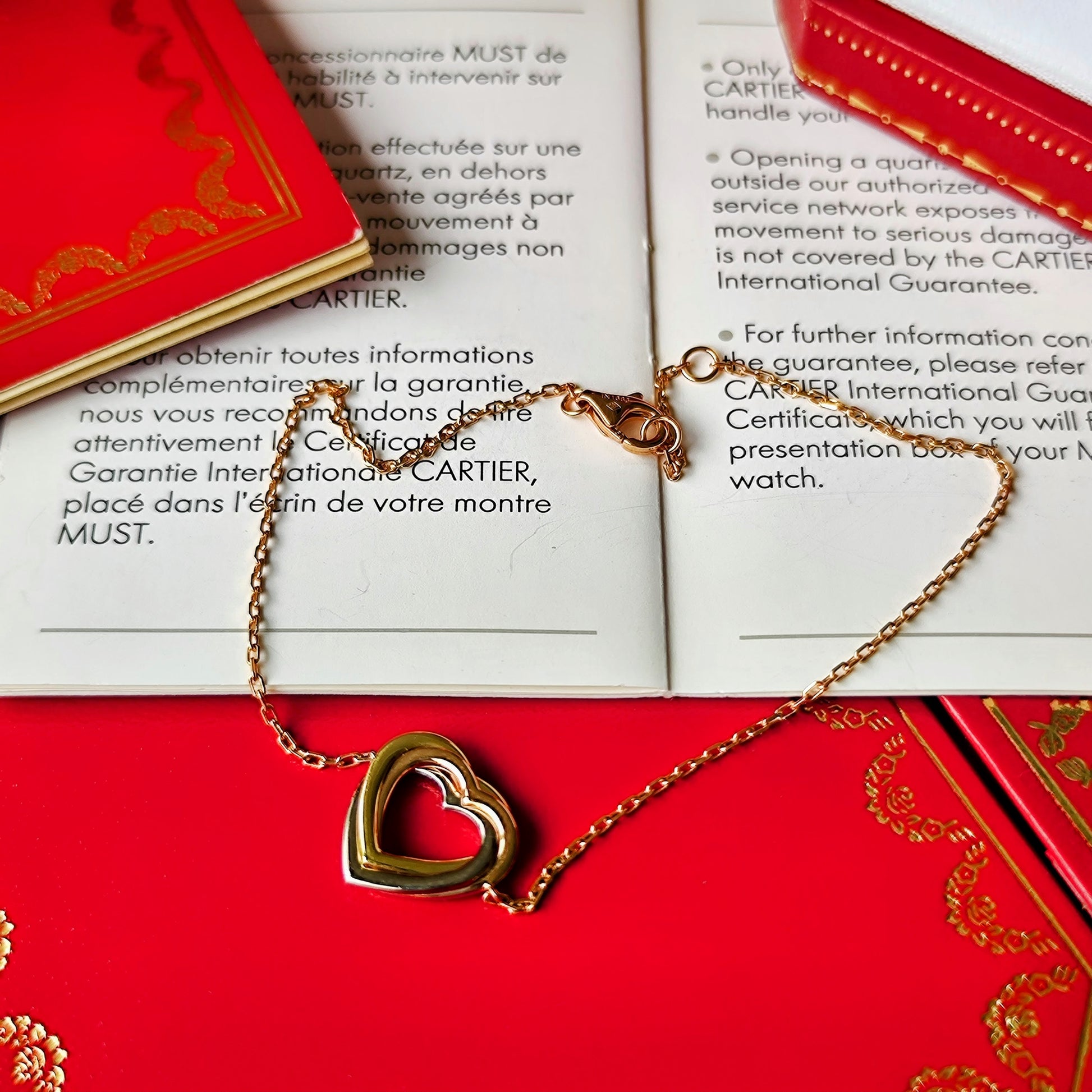 Cartier カルティエ トリニティハートブレスレット