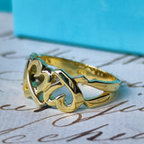 TIFFANY&Co ティファニー トリプルラビングハート 18金YG リング