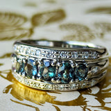 天然アレキサンドライト 0.71ct 天然ダイヤモンド リング