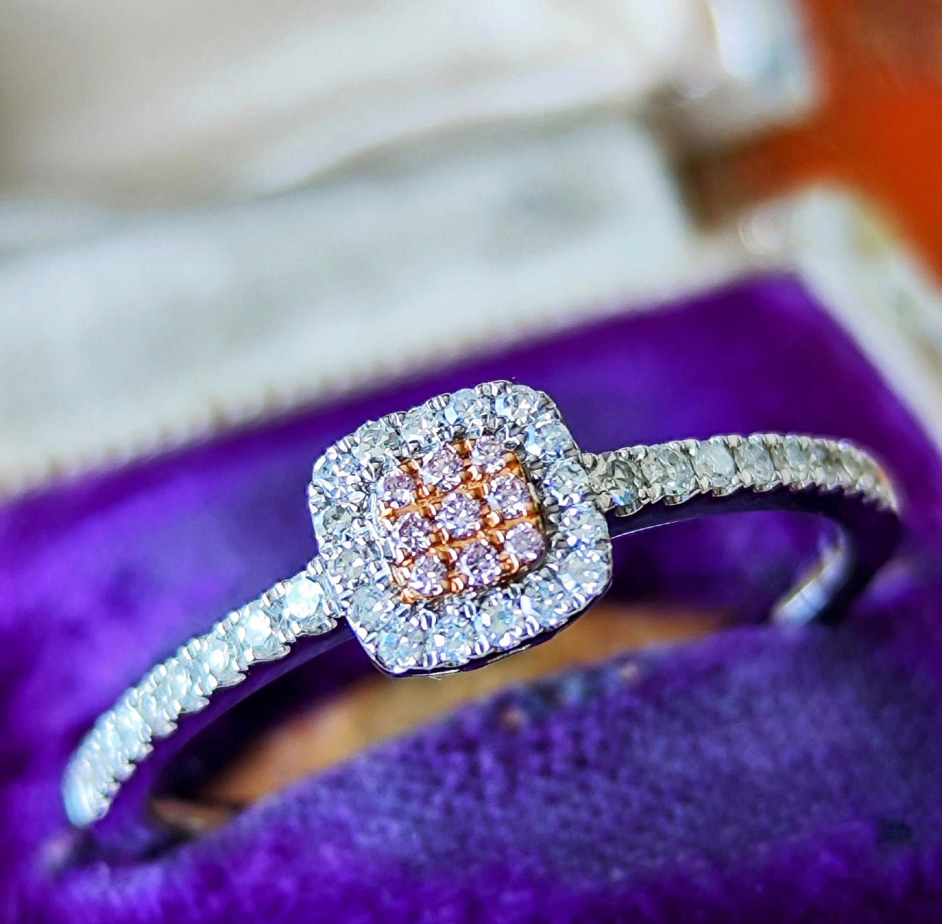 【ピンクダイヤ】天然ダイヤモンド リング