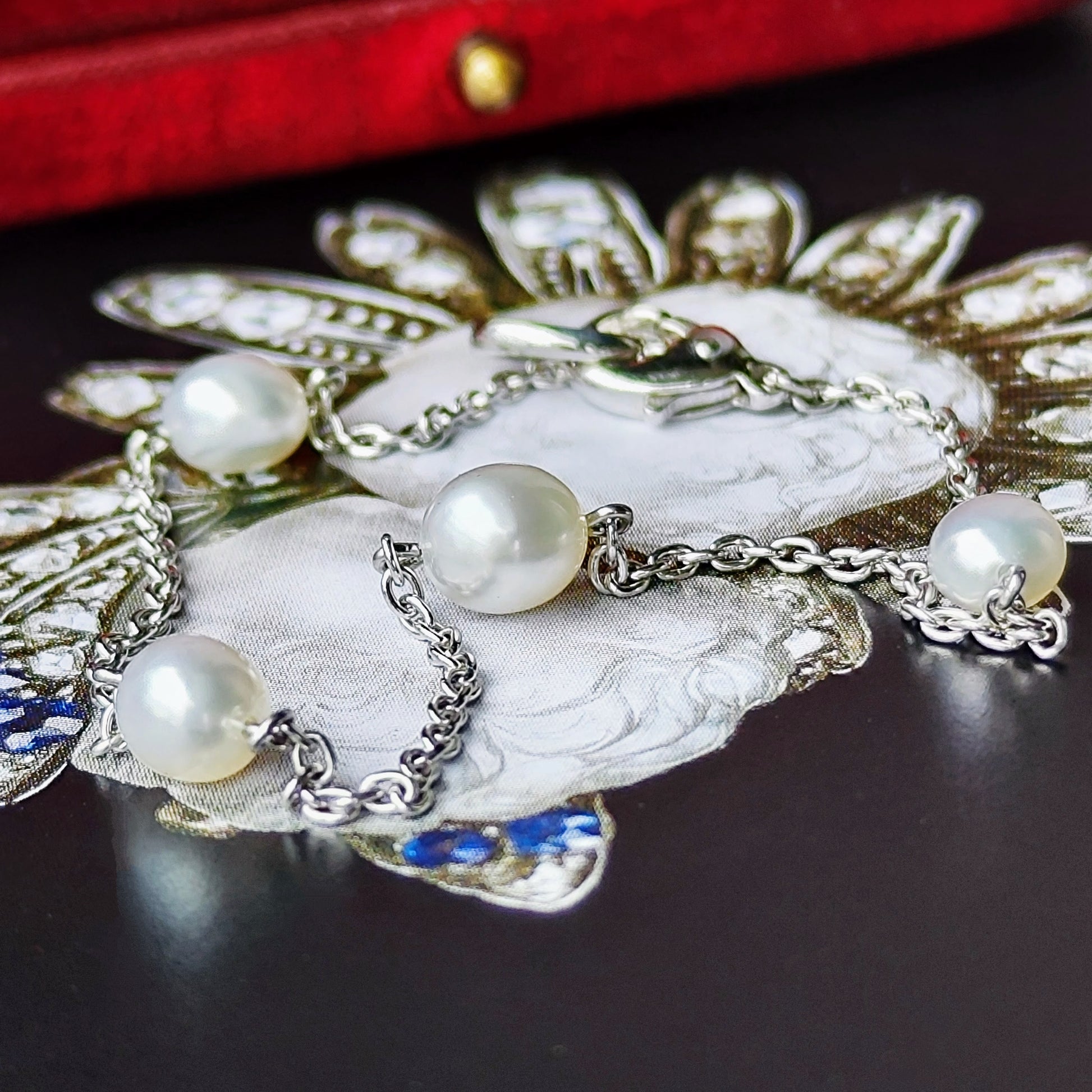 MIKIMOTO ミキモト  白蝶真珠 ブレスレット 18金WG