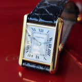 【18金無垢 OH済み】Cartier カルティエ タンク ルイ ホワイトローマンダイヤル クォーツ腕時計