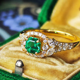 【コロンビア産】天然エメラルド 天然ダイヤモンド リング
