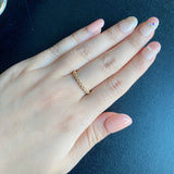 【ローズカット】天然ダイヤモンド ハーフエタニティリング 18金