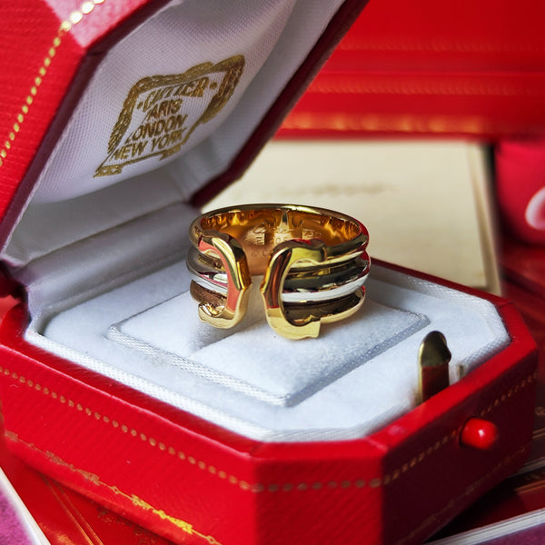 Cartier カルティエ 2C（デューブル・シー）18金 11号 リング