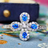 天然アウイナイト 天然ダイヤモンド プラチナリング