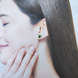 天然グロッシュラーライトガーネット
天然ダイヤモンド ピアス