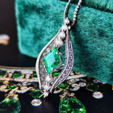 【ロシア産 ノンオイル】天然エメラルド 天然ダイヤモンド ネックレス GIA