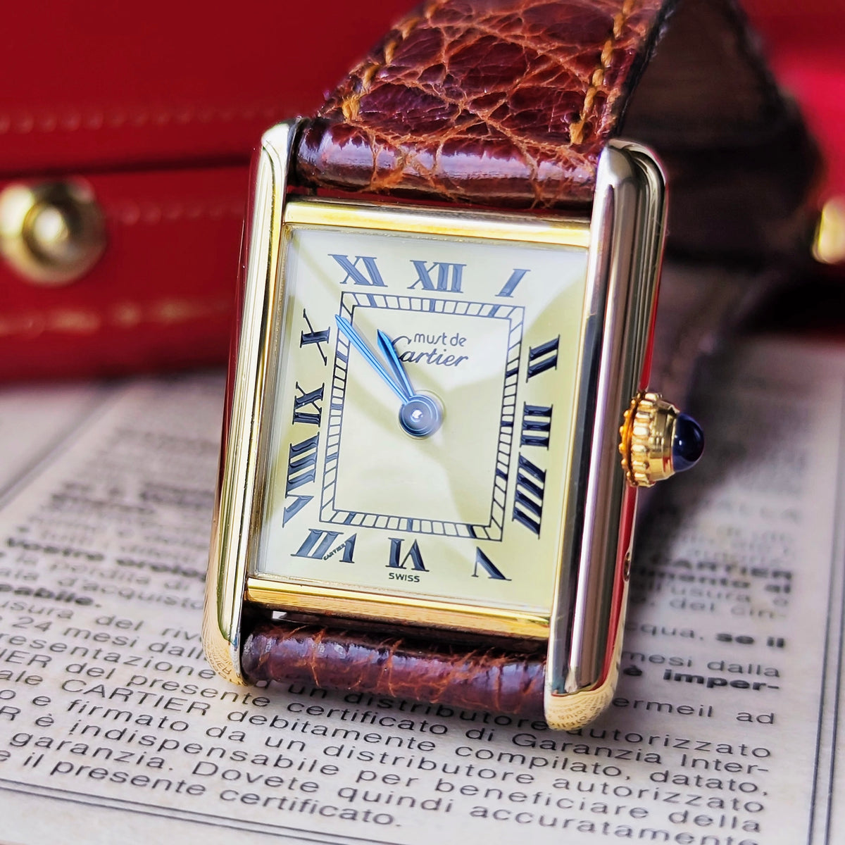 【OH済み】Cartier カルティエ マストタンク SM クォーツ腕時計