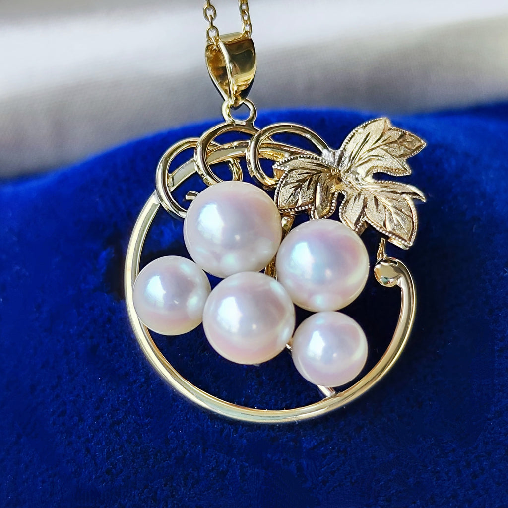 【オールドミキモト 】MIKIMOTO ミキモト あこや真珠 14金 ペンダントトップ陽刻