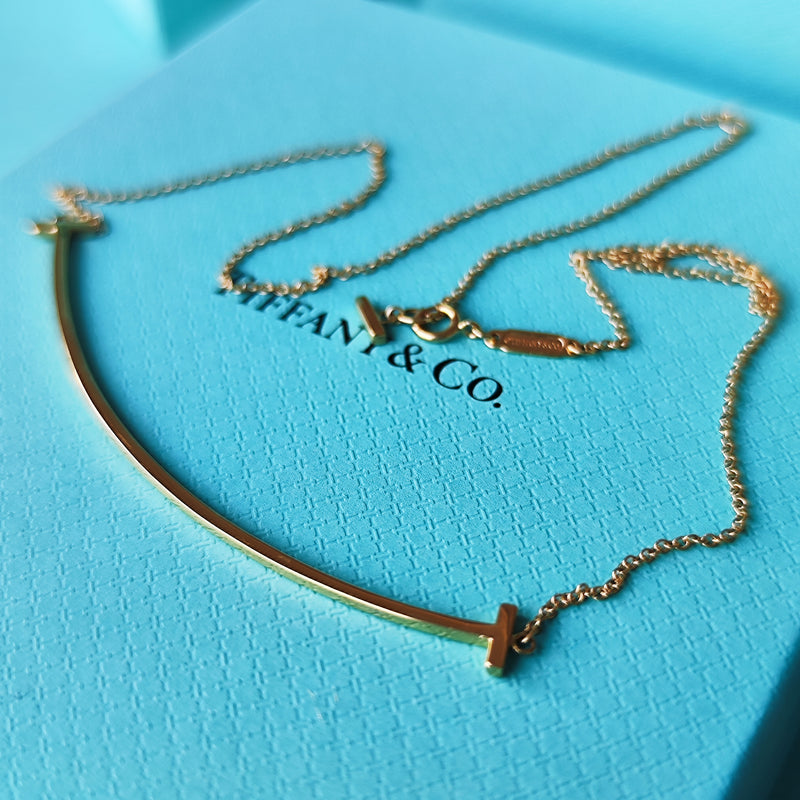 TIFFANY &Co ティファニー Tスマイル ラージ 18金YG ネックレス