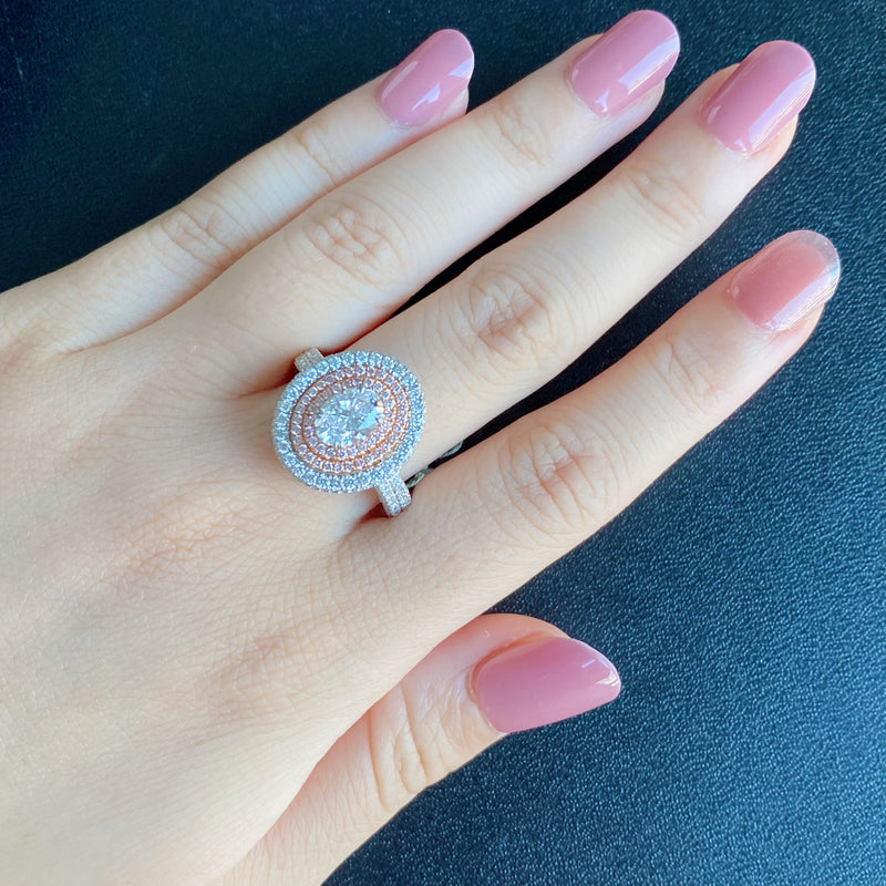 【大粒 Dカラー 1.00ct】天然ダイヤモンド 天然ピンクダイヤモンド リング