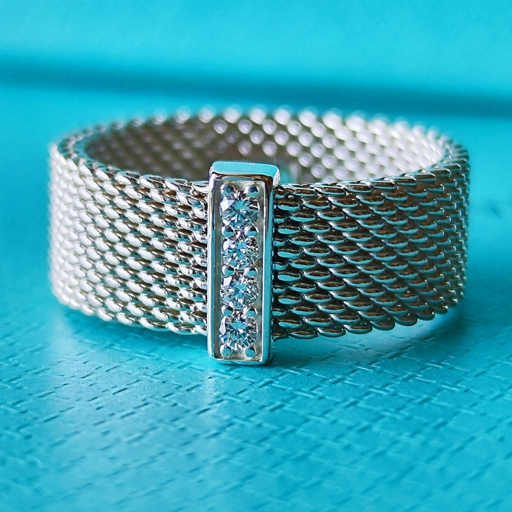 TIFFANY & CO. ティファニー サマセットリング SV 10号 ダイヤモンドリング