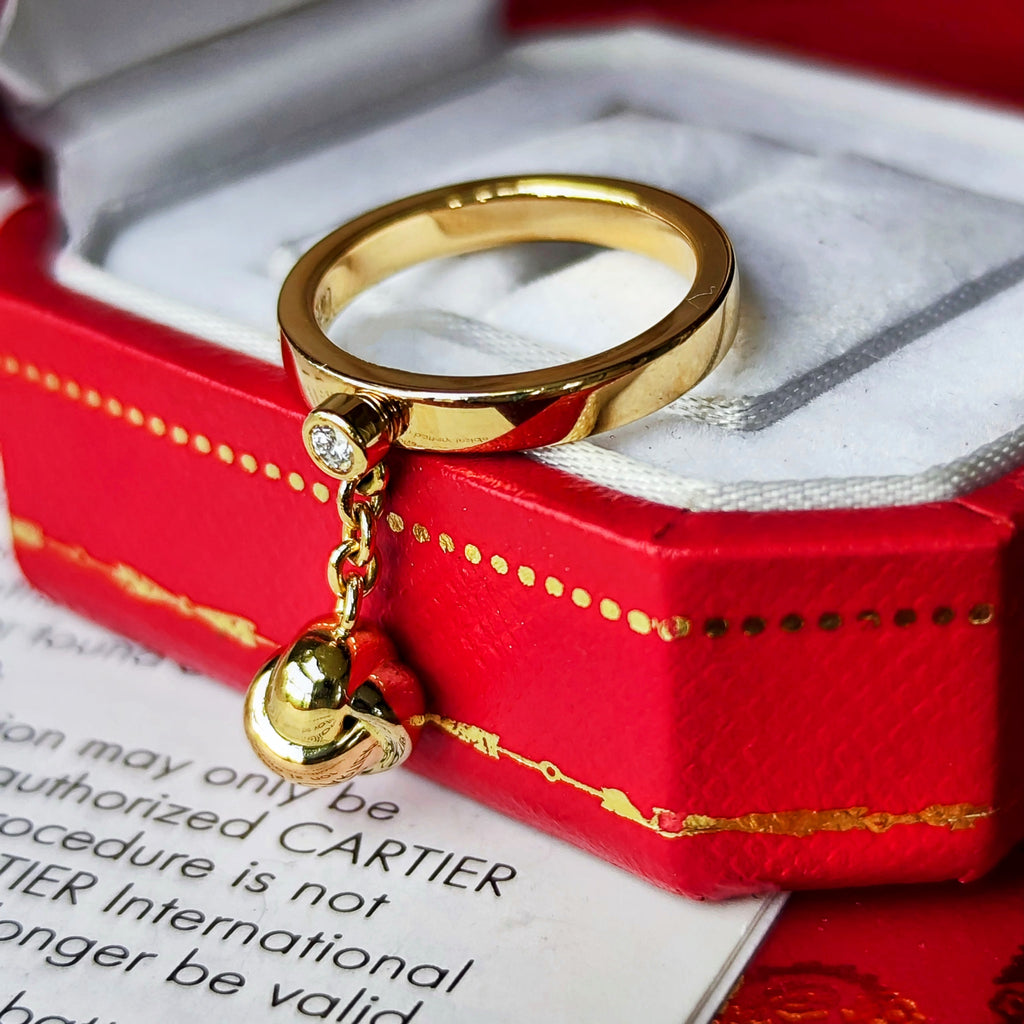 Cartier カルティエ ベビートリニティパンピーユ ダイヤモンド リング 48