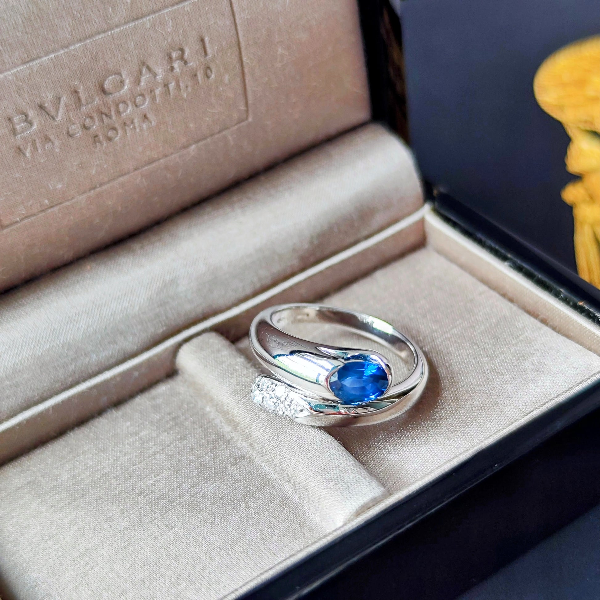 BVLGARI ブルガリ アストレアリング サファイア ダイヤモンド 18金WG