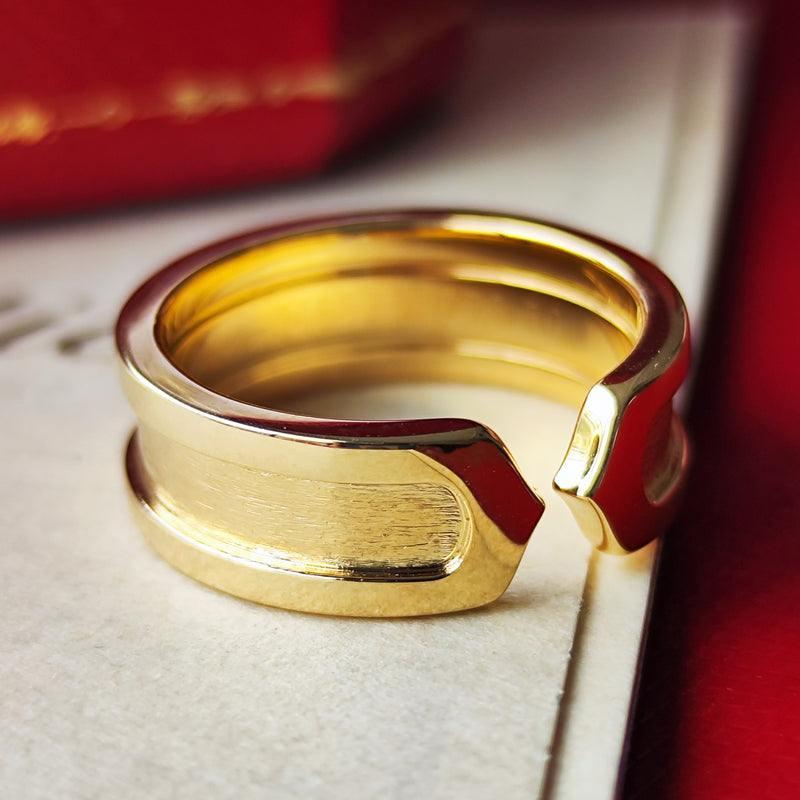 Cartier カルティエ 2C（デューブル・シー）リング 18金YG 10号