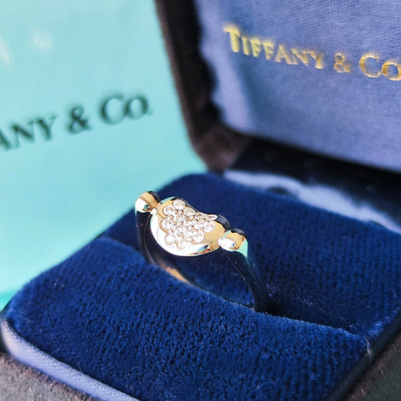TIFFANY&Co ティファニー ビーン ダイヤモンドリング プラチナ