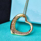 TIFFANY &Co ティファニー オープンハート ダイヤモンド ネックレス
