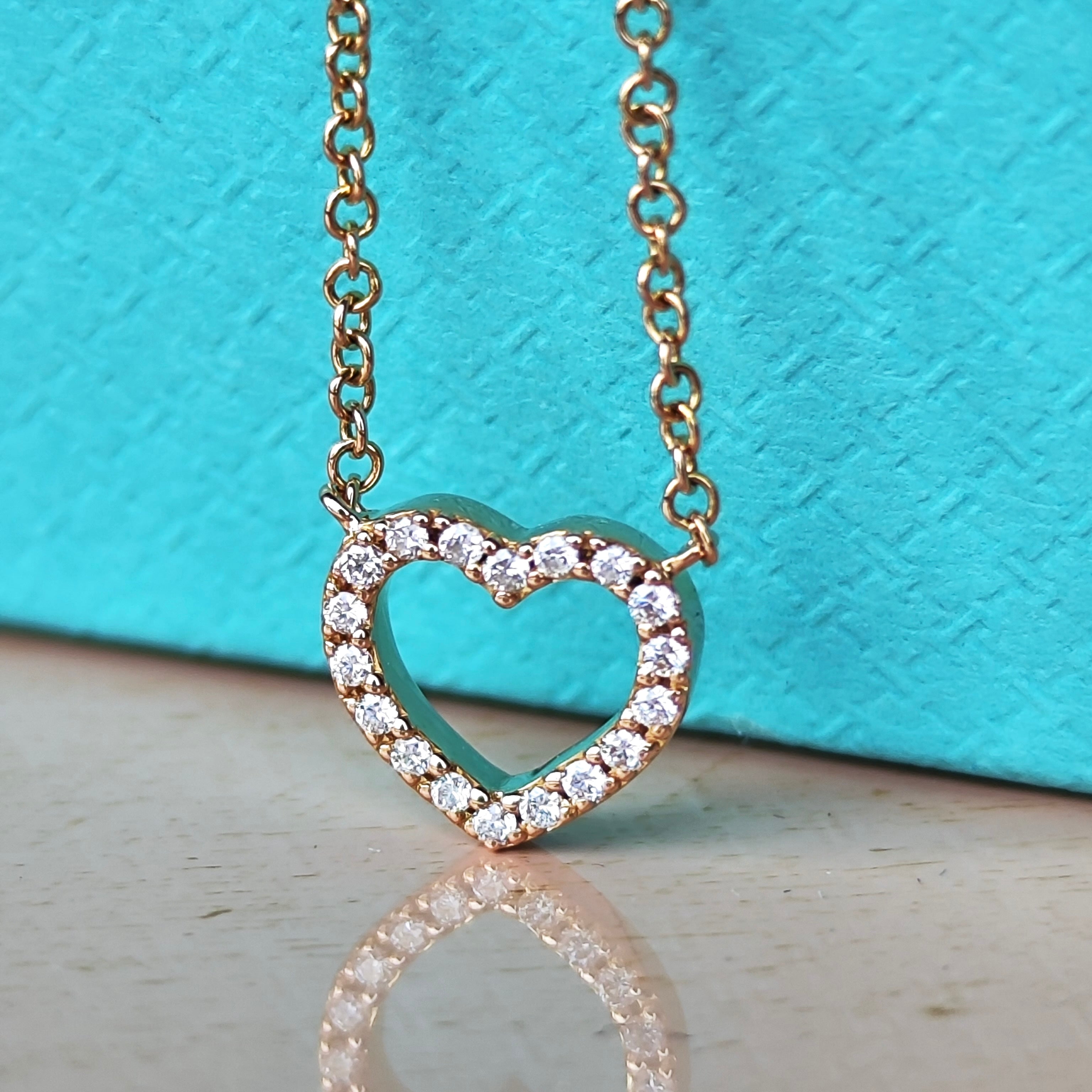 TIFFANY &Co ティファニー メトロハート ダイヤモンド ネックレス
