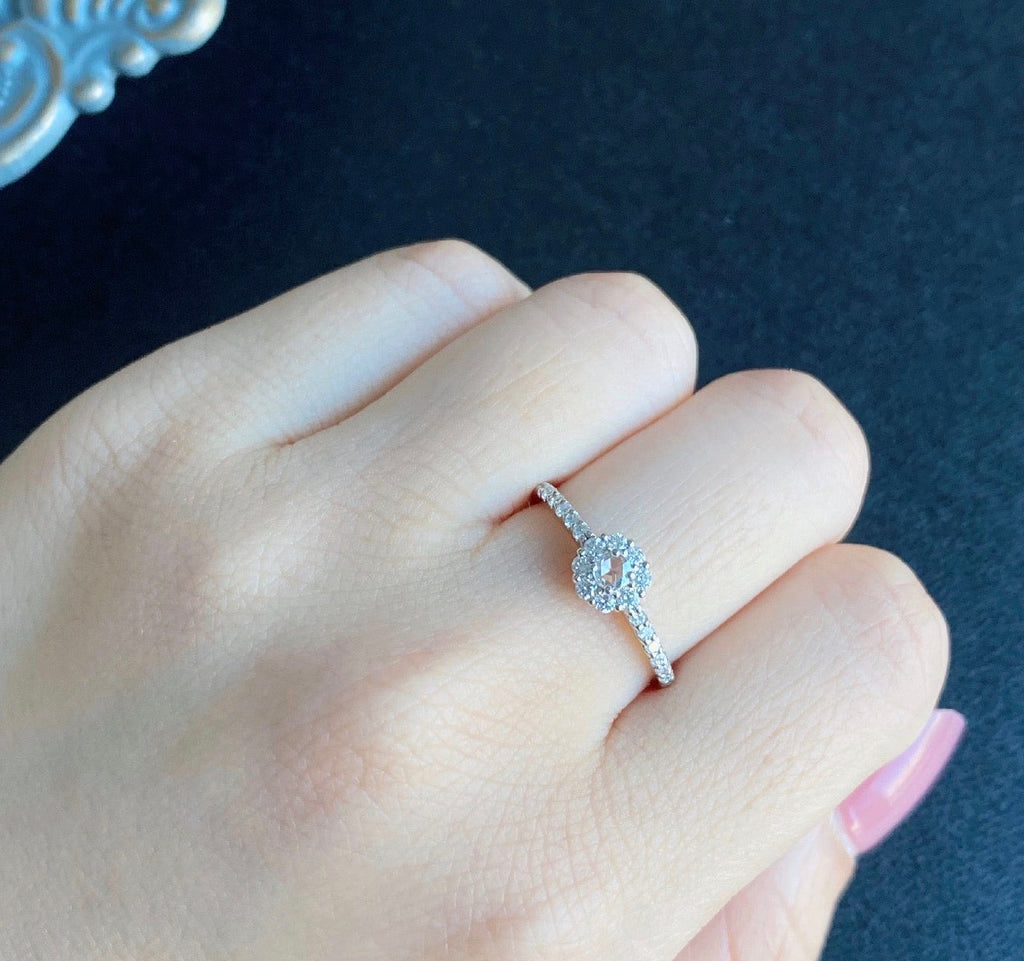 【ローズカット】天然ダイヤモンド 0.30ct プラチナリング