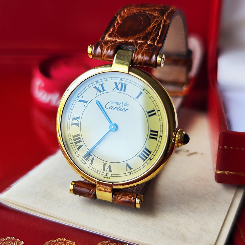 【ボーイズサイズ】Cartier カルティエ マストヴァンドーム LM クォーツ腕時計