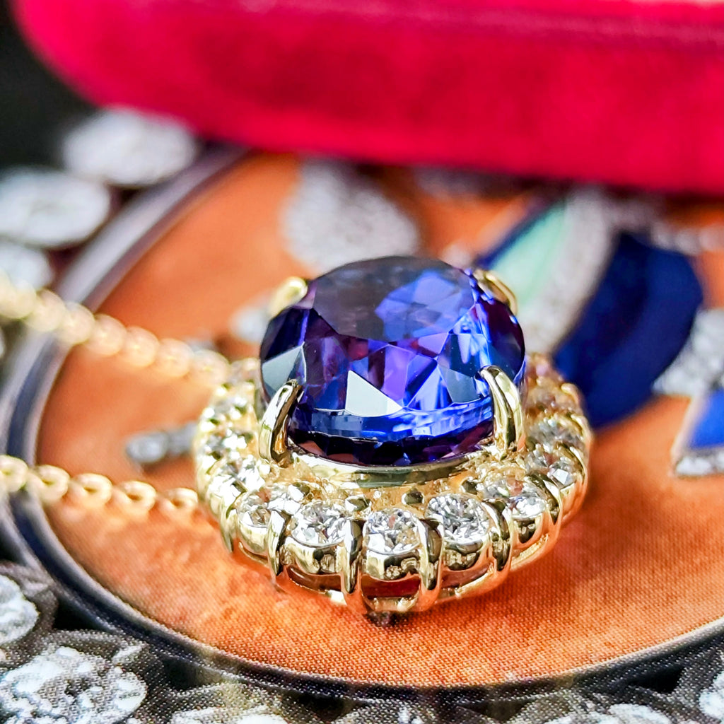 【大粒 5.27ct】天然タンザナイト 天然ダイヤモンド ネックレス