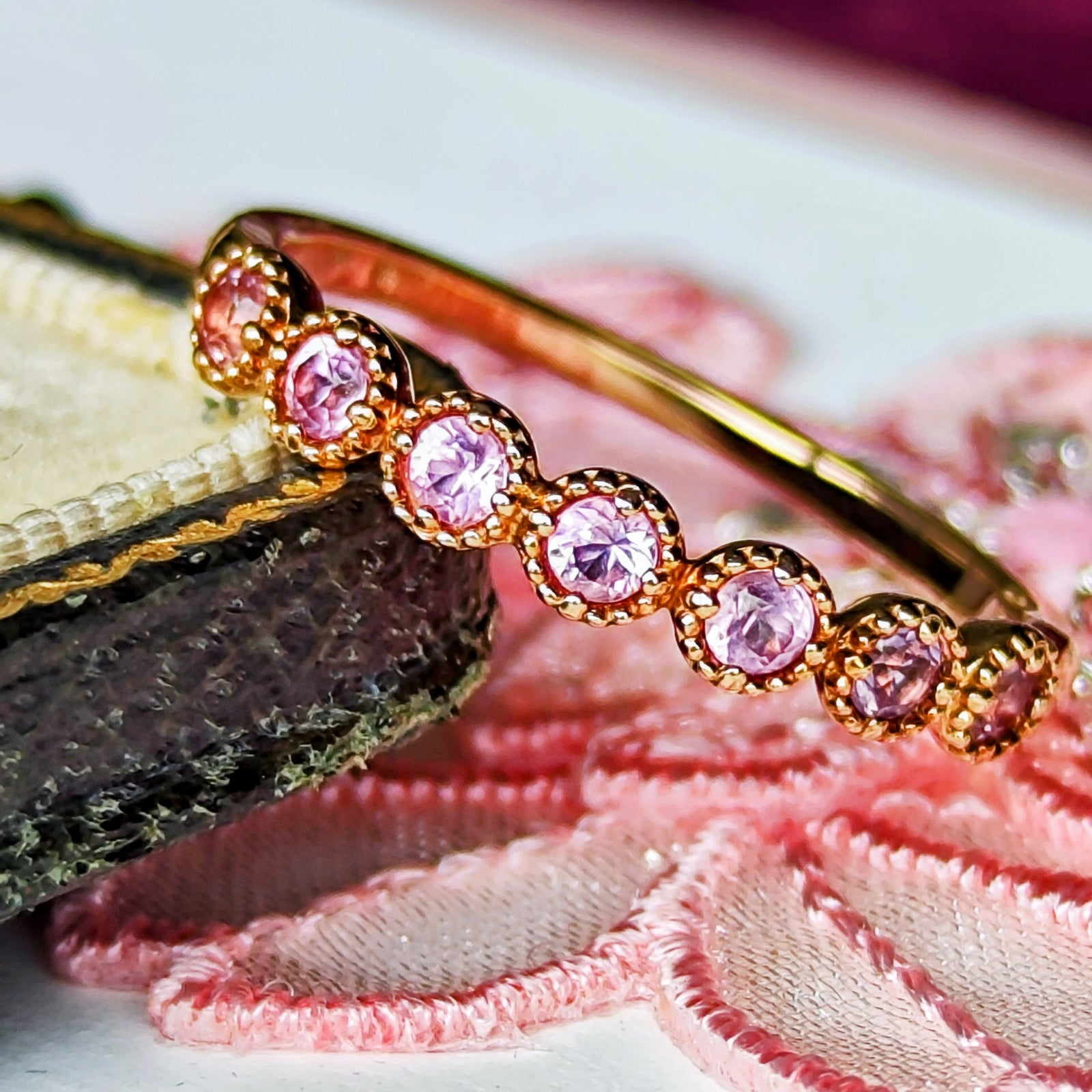 天然パパラチアサファイア ハーフエタニィリング – Mico宝飾店