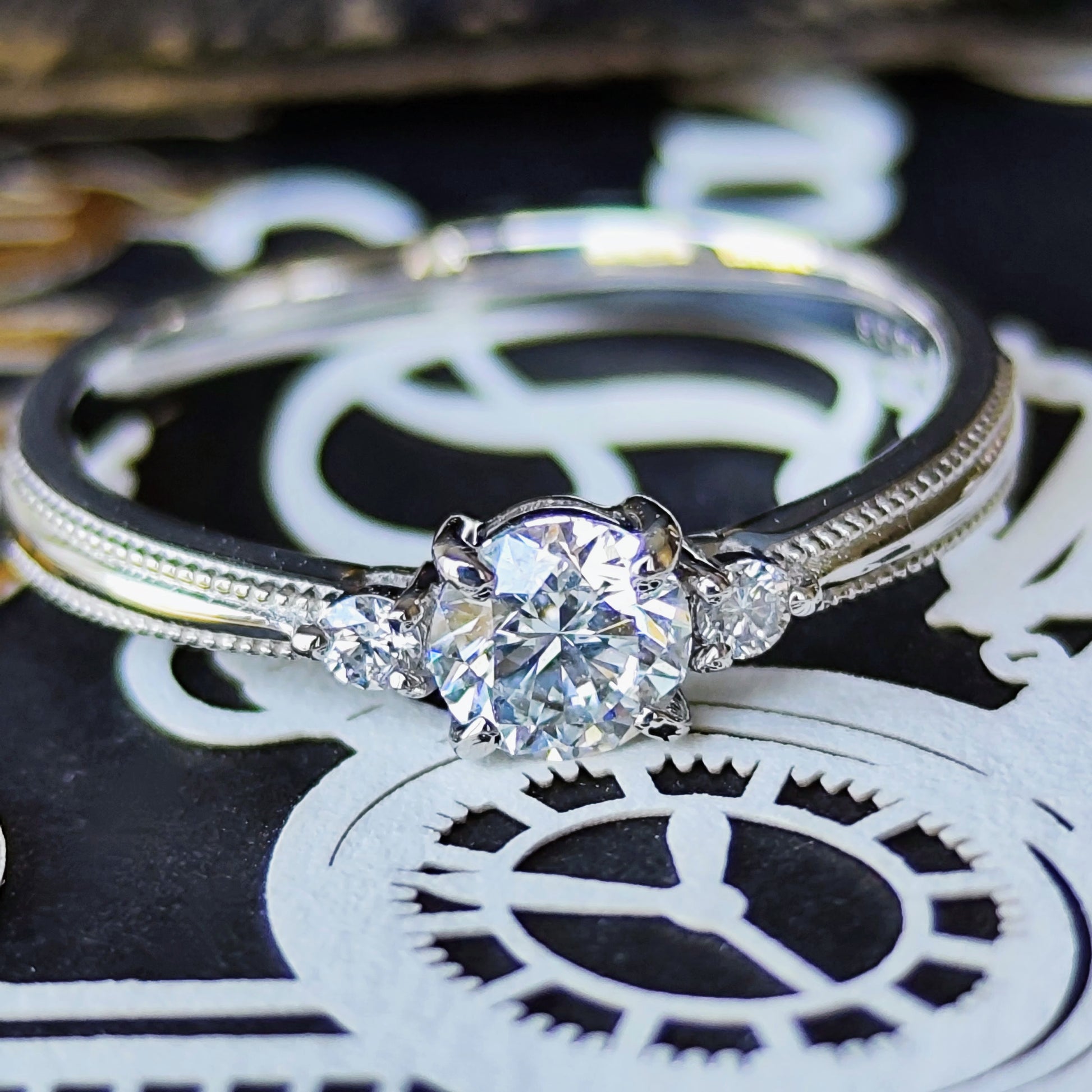 【お値下げ】Dカラー 天然ダイヤモンド 0.366ct プラチナリング