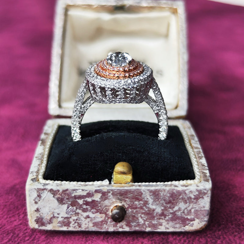 【大粒 Dカラー 1.00ct】天然ダイヤモンド 天然ピンクダイヤモンド リング