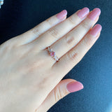 天然パパラチアサファイア 天然ダイヤモンド リング