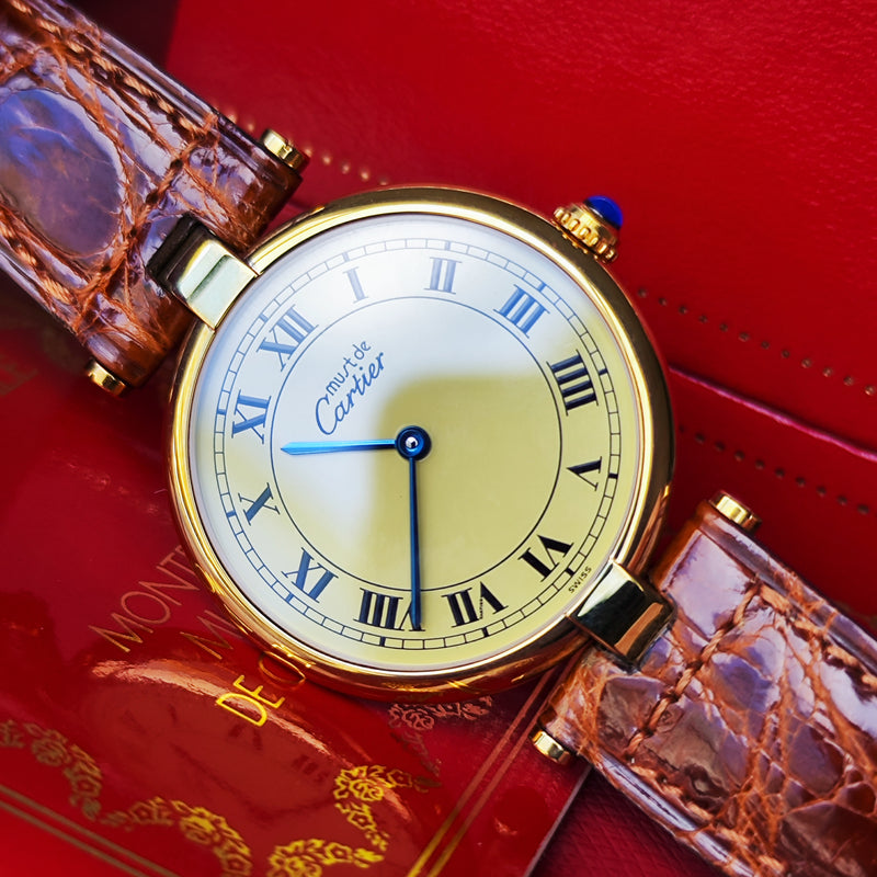 【ボーイズサイズ】Cartier カルティエ マストヴァンドーム LM クォーツ腕時計