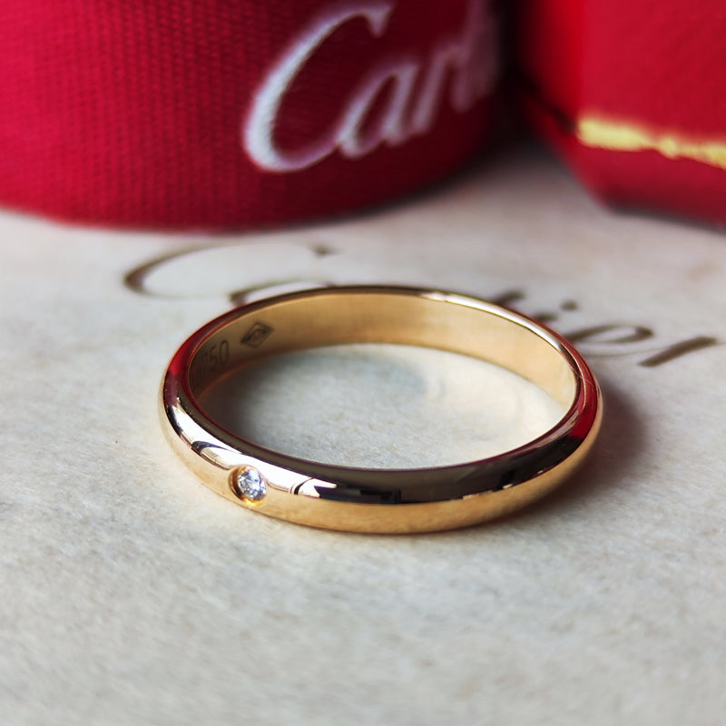 Cartier カルティエ  ウェデイング バンドリング ダイヤモンド 18金PG 8号