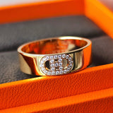 HERMES エルメス Hダンクル 18金PG