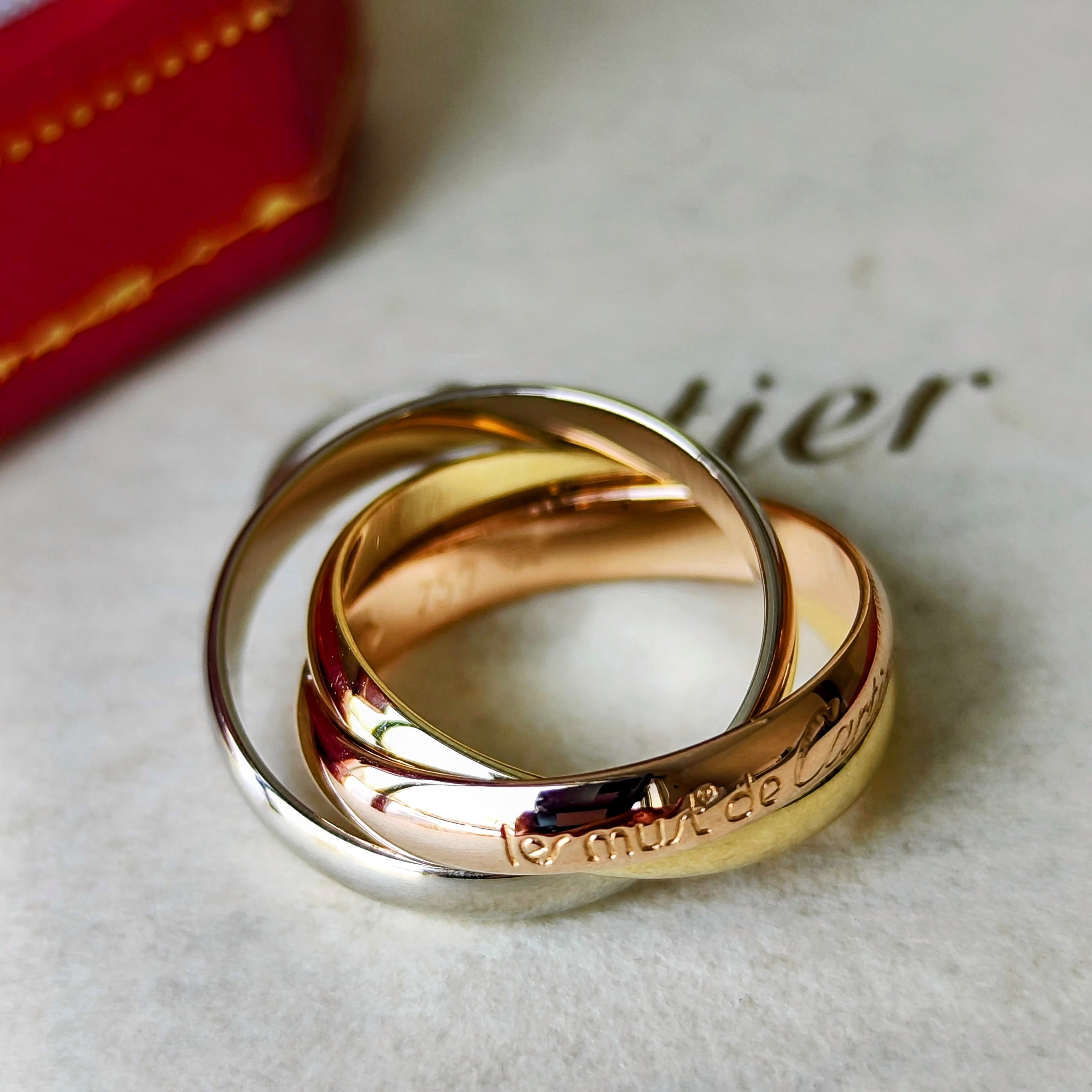 カルティエ　スリーカラーリング財布　 Cartier カルティエ トリニティ スリーカラーリング 52 – Mico宝飾店