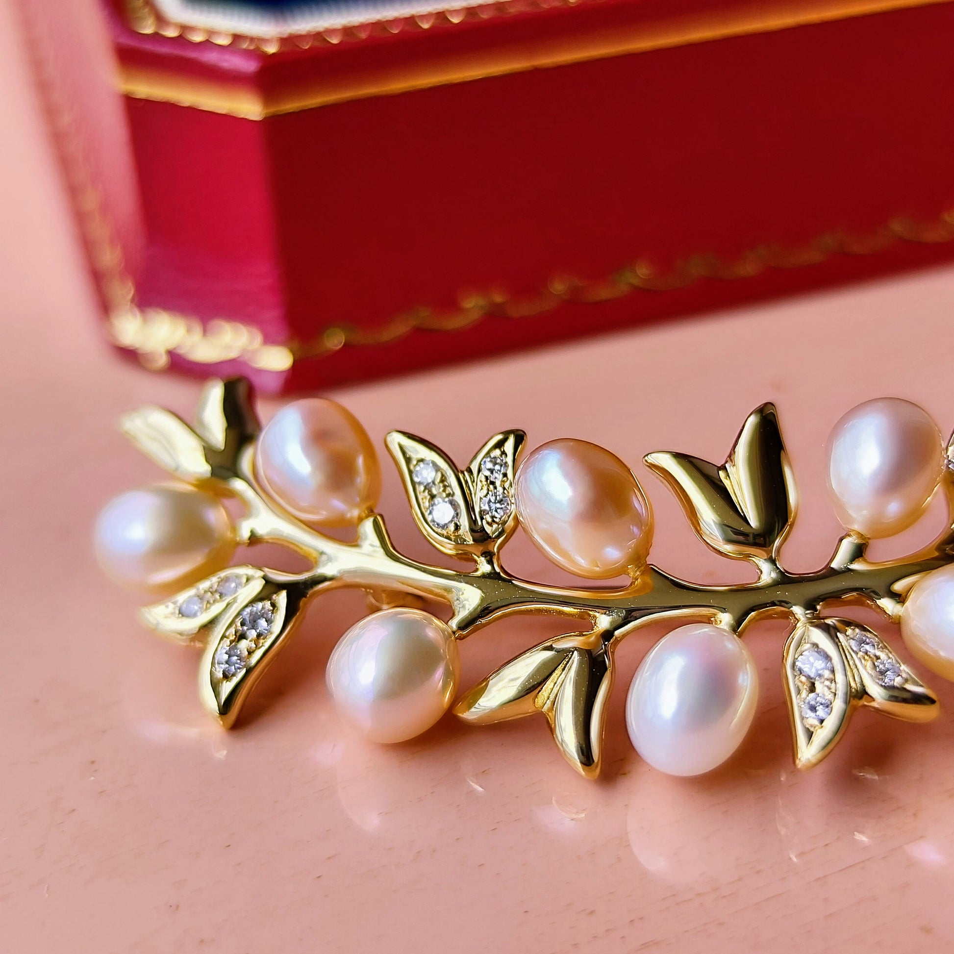 MIKIMOTO ミキモト 淡水真珠 18金ブローチ