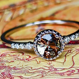 天然アンダリュサイト 天然ダイヤモンド リング