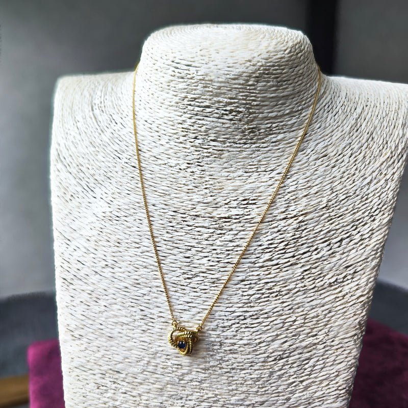 TIFFANY &Co ティファニー ツイストノットネックレス サファイア