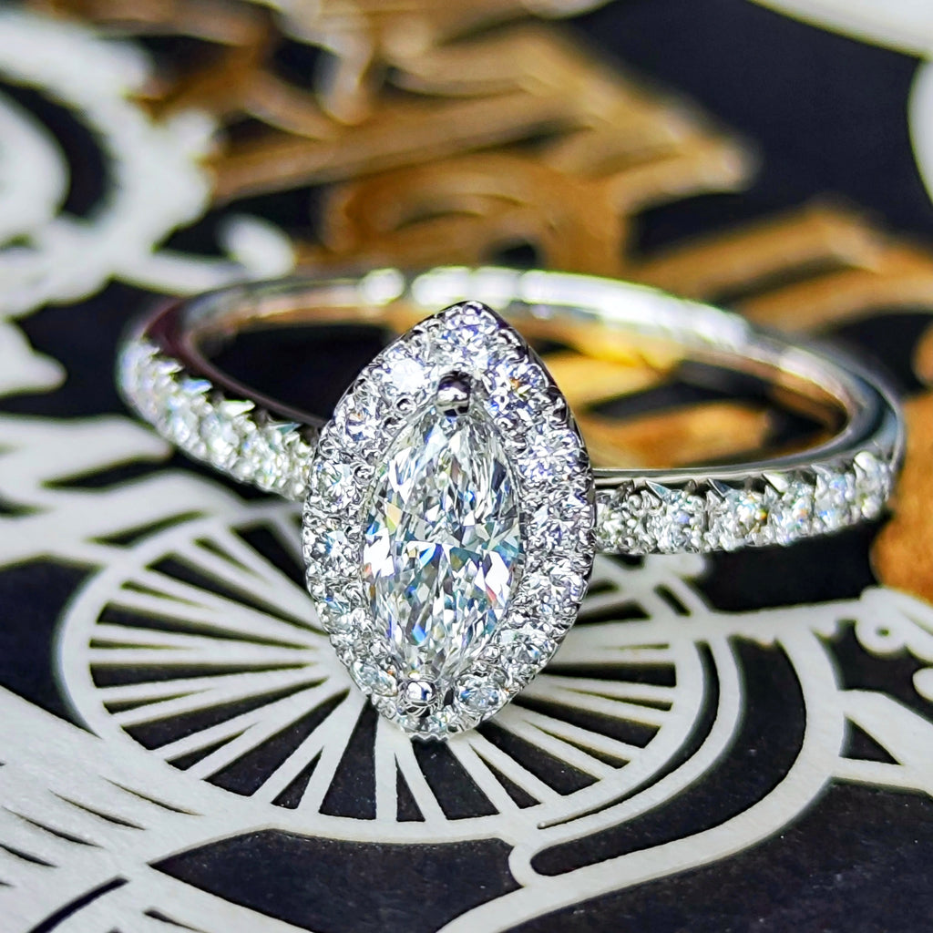【最高級品質】天然ダイヤモンド0.31ct フローレス Dカラー マーキス GIA